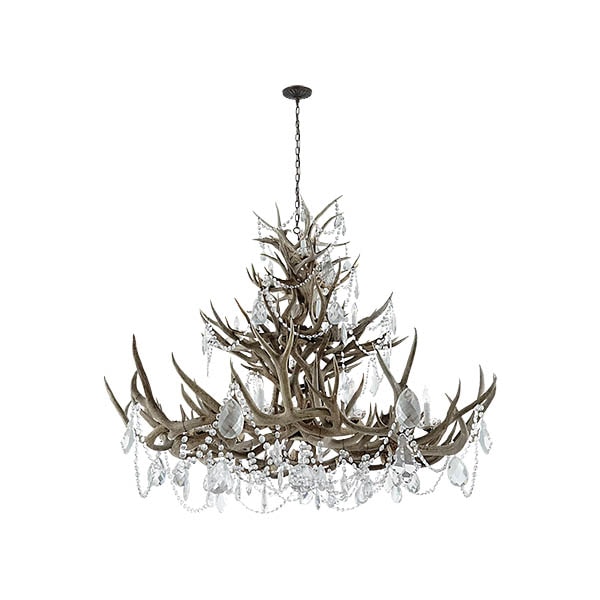 【Visual Comfort】アメリカ・デザイン照明 シャンデリア「Straton Triple Tier Chandelier」18灯　ナチュラル・クリスタル（W1346×H1422mm）