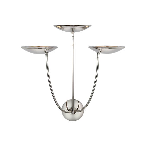 【Visual Comfort】アメリカ・ウォールライト「Keira Large Triple Sconce」LED　シルバー（W559×D337×H584mm）