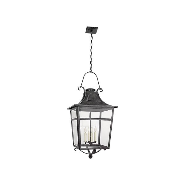 【Visual Comfort】アメリカ・デザイン照明 ペンダントライト「Carrington Large Lantern」4灯　ブラック（W572×H1232mm）