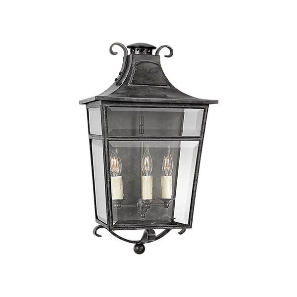【Visual Comfort】アメリカ・ウォールライト「Carrington Medium Sconce」3灯 ブラック（W343×D235×H610mm）
