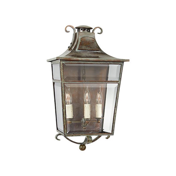【Visual Comfort】アメリカ・ウォールライト「Carrington Medium Sconce」3灯 グレー（W343×D235×H610mm）