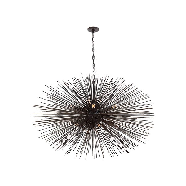 【Visual Comfort】アメリカ・スプートニク照明「Strada Large Oval Chandelier」20灯　ブラック（W1270×H914mm）
