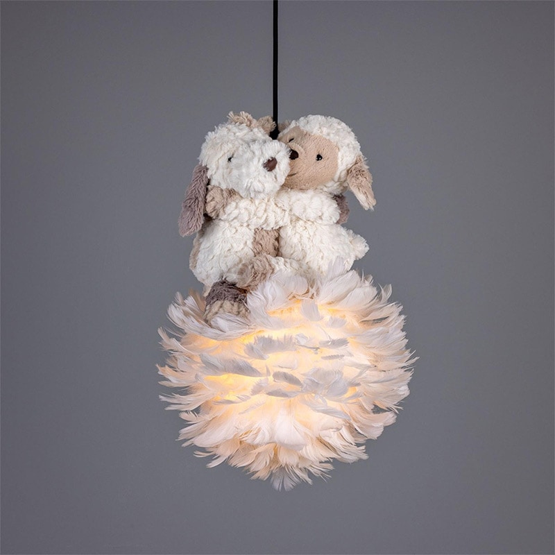 【Mullan】アイルランド「Foz Teddy Cloud Pendant」テディベアクラウド ペンダントライト1灯（φ200mm）