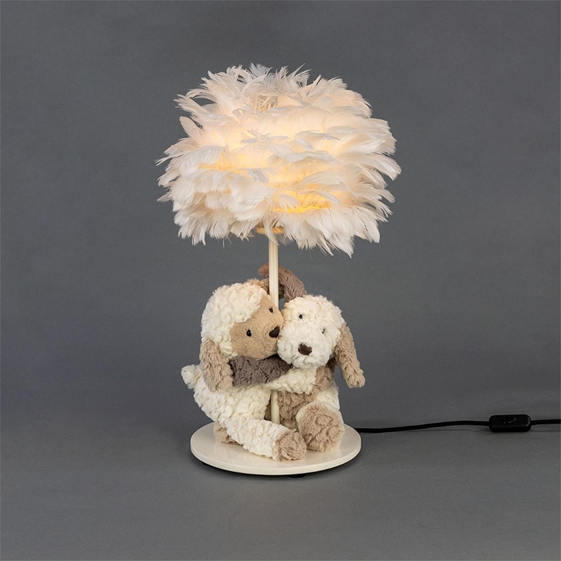 【Mullan】アイルランド「Foz Teddy Cloud Table Lamp」テディベアクラウド テーブルライト1灯（φ250×H560mm）