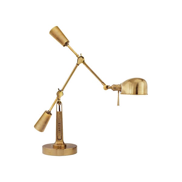 【Visual Comfort】テーブルライト 1灯 「RL '67 Boom Arm Desk Lamp」　ゴールド　(W203×D711×H889mm)