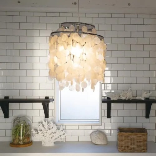 【HERMOSA】「SHELL LAMP」シェルランプ ペンダントランプ（φ400×H500mm）