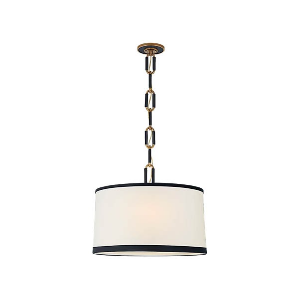 【Visual Comfort】アメリカ・デザイン照明 ペンダントライト「Cody Medium Hanging Shade」3灯　ゴールド・ホワイト・ブルー（W610×H438mm）