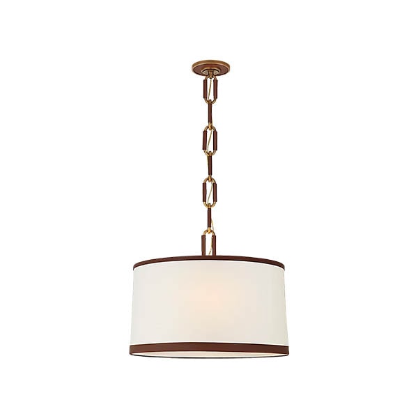 【Visual Comfort】アメリカ・デザイン照明 ペンダントライト「Cody Medium Hanging Shade」3灯　ゴールド・ホワイト・ブラウン（W610×H438mm）