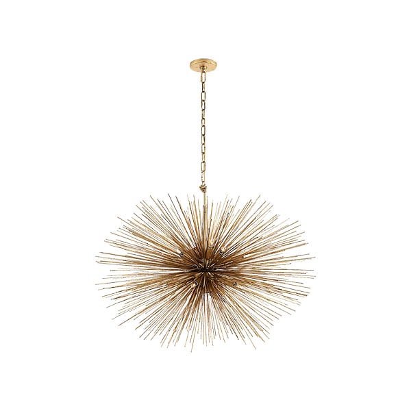 【Visual Comfort】アメリカ・スプートニク照明「Strada Medium Oval Chandelier」20灯　ゴールド（W965×H673mm）