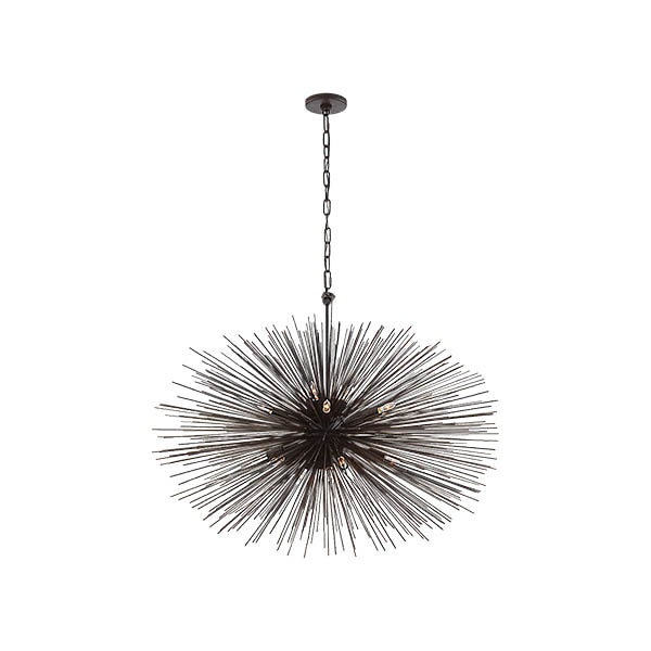 【Visual Comfort】アメリカ・スプートニク照明「Strada Medium Oval Chandelier」20灯　ブラック（W965×H673mm）