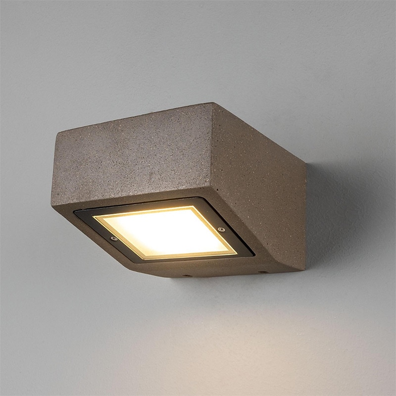 【Mullan】アイルランド「Trieste」アウトドア コンクリート ウォールライト LED（W130×D150×H85mm）