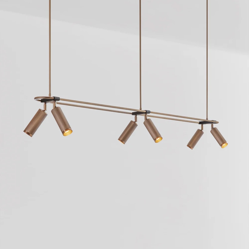 【J.ADAMS&CO】イギリス・デザイン照明「Spot Pendant - 6 Spot」スポットペンダントライト 6灯（W1400×D350mm）全4色