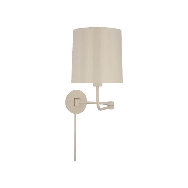 【Visual Comfort】アメリカ・ウォールライト「Go Lightly Swing Arm Wall Light」1灯 ナチュラル（W222×D222〜533×H400mm）