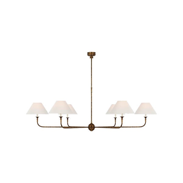 【Visual Comfort】アメリカ・デザイン照明 モダンシャンデリア「Piaf Oversized Chandelier」6灯　ゴールド（W1829×H616mm）