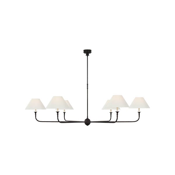 【Visual Comfort】アメリカ・デザイン照明 モダンシャンデリア「Piaf Oversized Chandelier」6灯　ブラック（W1829×H616mm）