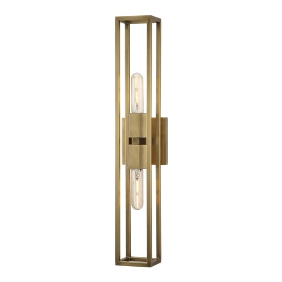 【50％OFF！】【1台在庫有！】デザイン照明 ブラケットライト 2灯 ゴールド (W165×H633mm)