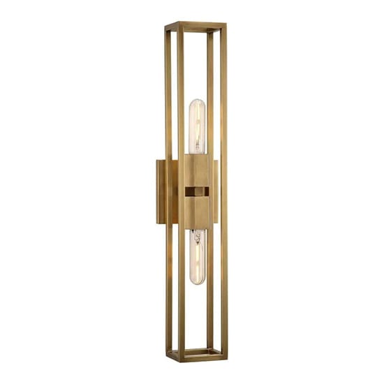 【50％OFF！】【2台在庫有！】デザイン照明 ブラケットライト 2灯 ゴールド (W115×H585mm)