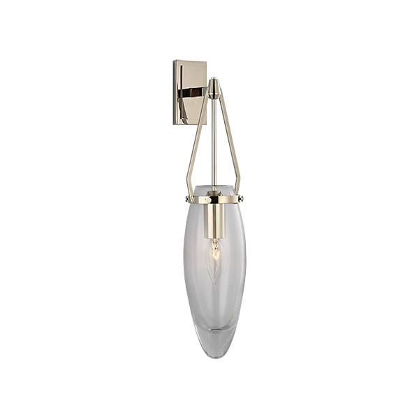 【Visual Comfort】アメリカ・ウォールライト「Myla Medium Bracketed Sconce」1灯　シルバー・クリア（W108×D133×H489mm）