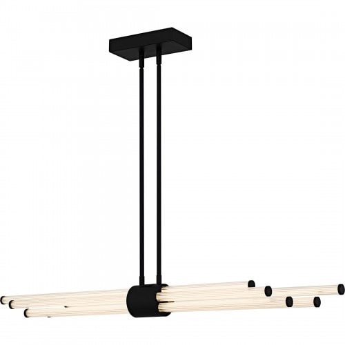 【QUOIZEL】アメリカ・デザイン照明 LED リニアシャンデリア「Talbott」ブラック（W1160×D80×H110mm）