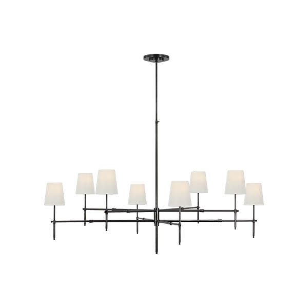 【Visual Comfort】アメリカ・デザイン照明 ペンダントライト「Bryant Grande Two Tier Chandelier」8灯　ブロンズ（W1524×H908mm）