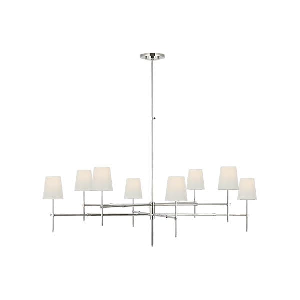 【Visual Comfort】アメリカ・デザイン照明 ペンダントライト「Bryant Grande Two Tier Chandelier」8灯　シルバー（W1524×H908mm）