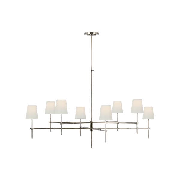 【Visual Comfort】アメリカ・デザイン照明 ペンダントライト「Bryant Grande Two Tier Chandelier」8灯　シルバー（アンティーク）（W1524×H908mm）