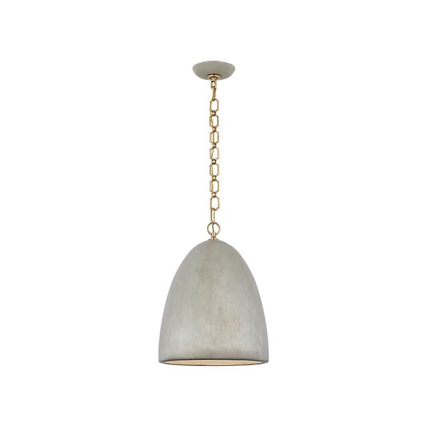【Visual Comfort】アメリカ・デザイン照明 ペンダントライト「Elliot Medium Dome Pendant」1灯・グレー（W356×H470mm）