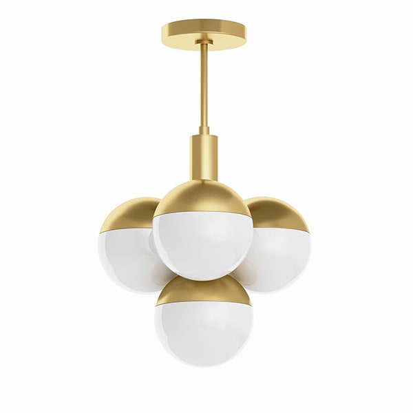 【1台在庫有！7月入荷予定、Natural Brassのみ】【REGINA】アメリカ  ペンダントライト 「Oliver Pendant」3色（W420×H439mm）