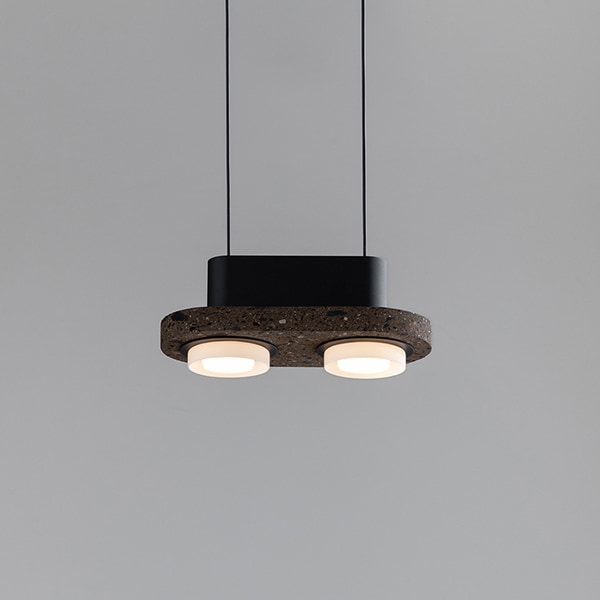 【davidpompa】メキシコ・デザイン照明 ペンダントライト「Ambra double pendant black」2灯 ブラック（W300mm×H150mm）