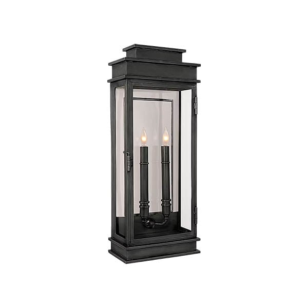 【Visual Comfort】アメリカ・ウォールライト「Linear Lantern Tall」2灯 ブロンズ（W229×D127×H572mm）