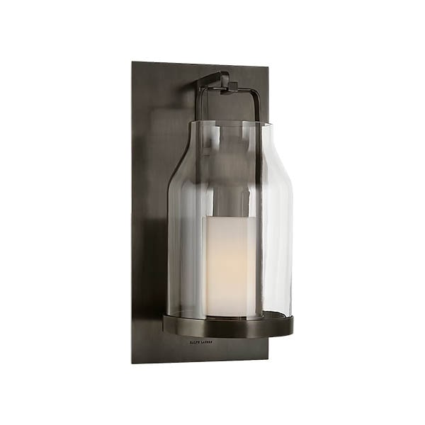 【Visual Comfort】アメリカ・ウォールライト「Ollie Small Wall Lantern」LED ブロンズ（W203×D222×H419mm）