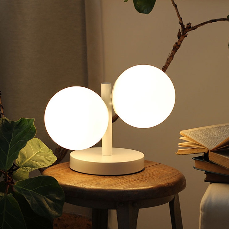 【BRID】モダン照明 ガラスボール LEDテーブルライト「TINY GLASS TABLE LIGHT」Greige（W310×H250mm）