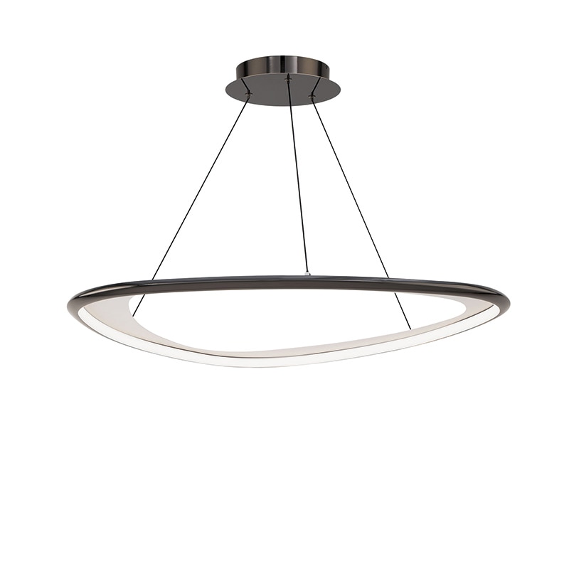 【WAC LIGHTING】LEDペンダントライト「Oyster」ブラッククローム（φ830×H20mm）