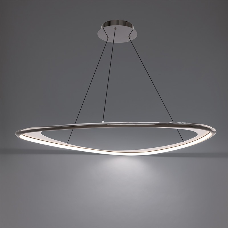 【WAC LIGHTING】LEDペンダントライト「Oyster」ブラッククローム（φ1060×H20mm）