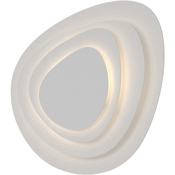 【Sonneman】アメリカ・デザイン照明 ウォールライト「Abstract Panels LED 18 inch Textured White ADA Wall Sconce Wall Light」1灯・ホワイト（W457×H457mm）
