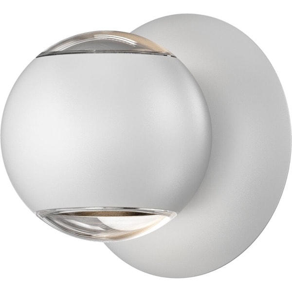 【Sonneman】アメリカ・デザイン照明 ウォールライト「Hemisphere LED 4 inch Textured White Wall Sconce Wall Light」2灯・テクスチャーホワイト（W102×D102×H108mm）