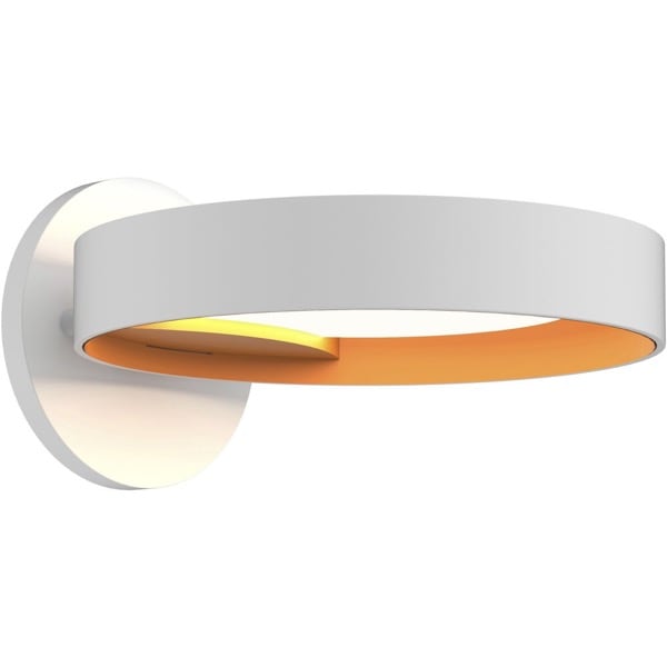 【Sonneman】アメリカ・デザイン照明 ウォールライト「Light Guide Ring LED 8 inch Satin White Wall Sconce Wall Light in Apricot」1灯・ホワイト・アプリコット（W203×H38mm）
