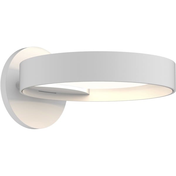 【Sonneman】アメリカ・デザイン照明 ウォールライト「Light Guide Ring LED 8 inch Satin White Wall Sconce Wall Light in Apricot」1灯・ホワイト・ホワイト（W203×H38mm）