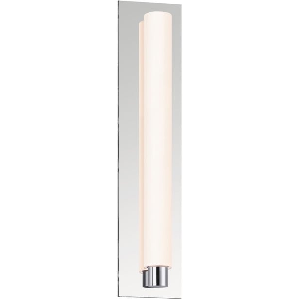 【Sonneman】アメリカ・デザイン照明 ウォールライト「Tubo Slim LED 4.75 inch Polished Chrome ADA Sconce Wall Light in Drum」1灯・ポリッシュクローム・ドラム（W121×H533mm）