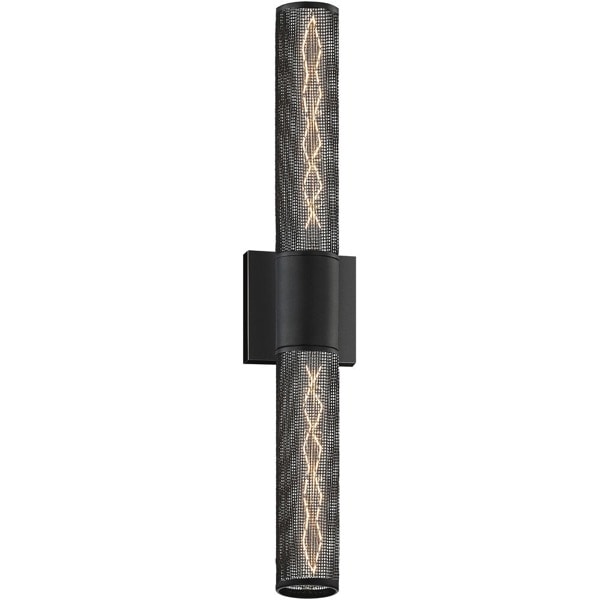 【Sonneman】アメリカ・デザイン照明 ウォールライト「Gotham 2 Light 5 inch Textured Black ADA Sconce Wall Light」2灯・テクスチャーブラック（W127×H610mm）