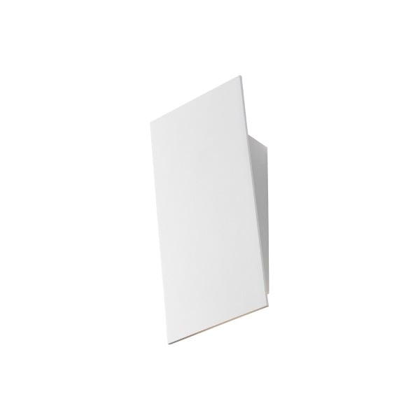 【Sonneman】アメリカ・デザイン照明 ウォールライト「Angled Plane LED 4 inch Textured White Sconce Wall Light」・テクスチャーホワイト（W102×H197mm）