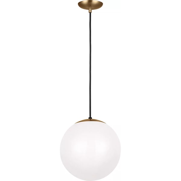 【Visual Comfort】アメリカ・デザイン照明 ペンダントライト「Leo Hanging Globe Large」1灯・サテンブラス（W305mm×H318mm）