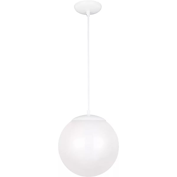 【Visual Comfort】アメリカ・デザイン照明 ペンダントライト「Leo Hanging Globe Large」1灯・ホワイト（W305mm×H318mm）