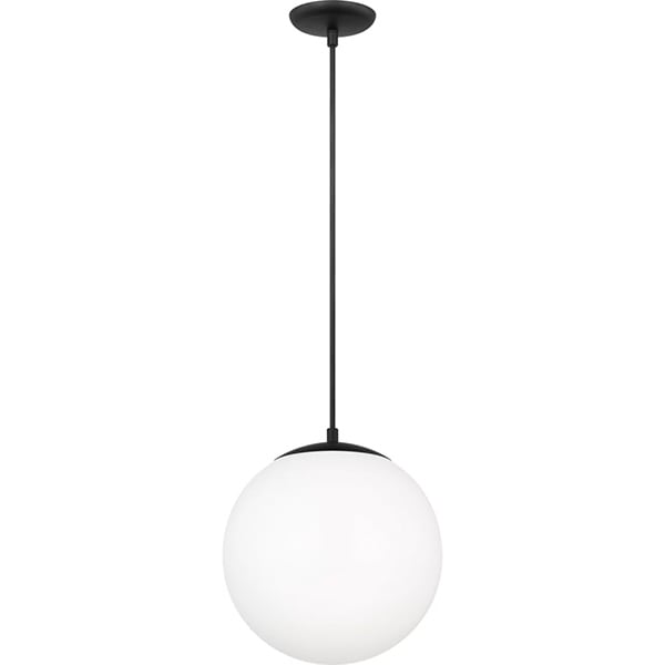 【Visual Comfort】アメリカ・デザイン照明 ペンダントライト「Leo Hanging Globe Large」1灯・ミッドナイトブラック（W305mm×H318mm）