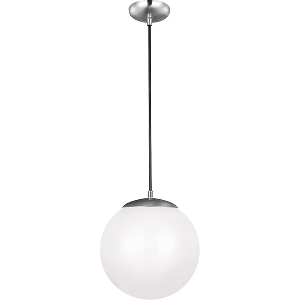 【Visual Comfort】アメリカ・デザイン照明 ペンダントライト「Leo Hanging Globe Large」1灯・サテンアルミニウム（W305mm×H318mm）