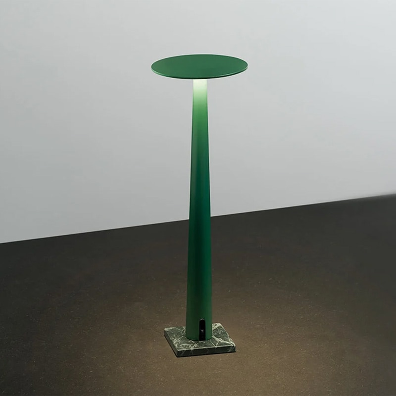 【Nemo Lighting】イタリア・デザイン照明「Portofino MARBLE」LEDテーブルライト（φ100×H305mm）グリーン