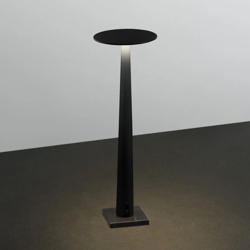 【Nemo Lighting】イタリア・デザイン照明「Portofino MARBLE」LEDテーブルライト（φ100×H305mm）ブラック