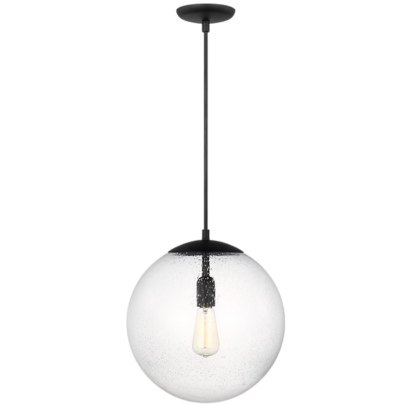 【Visual Comfort】アメリカ・デザイン照明 ペンダントライト「Leo Hanging Globe Extra Large」1灯・ミッドナイトブラック（W355×H374mm）