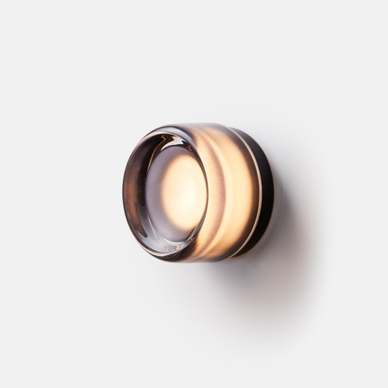 【RBW】アメリカ デザインウォールライト「Dimple Sconce」スモーク（φ135×D82mm）