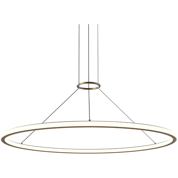 【Sonneman】アメリカ・デザイン照明 ペンダントライト「Luna LED 49.5 inch」2灯・ブラス（W1257×H38mm）